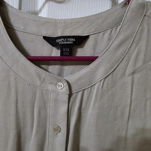 Simply Vera Wang Wide Cropped Leg Utility Jumpsuit in Khaki, Belted, XXL, EUC! - Picture 9 of 13